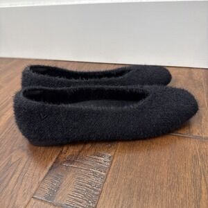 Vivaia Slip On Ballet Flat Margot Square Toe Faux Mink Furry Comfort 40 US 9.5